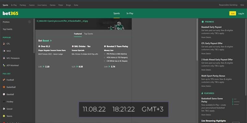 Top betting site in Panama - Bet365