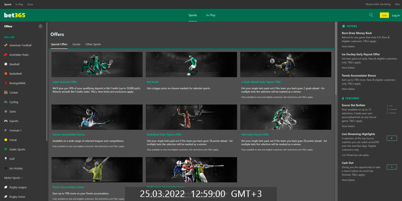Website for handball bets - bet365