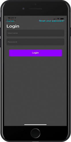 Mobile screenshot of the Tonybet login page