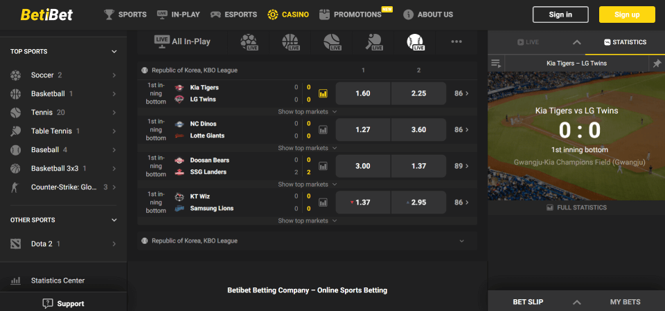 Betibet Betting Markets