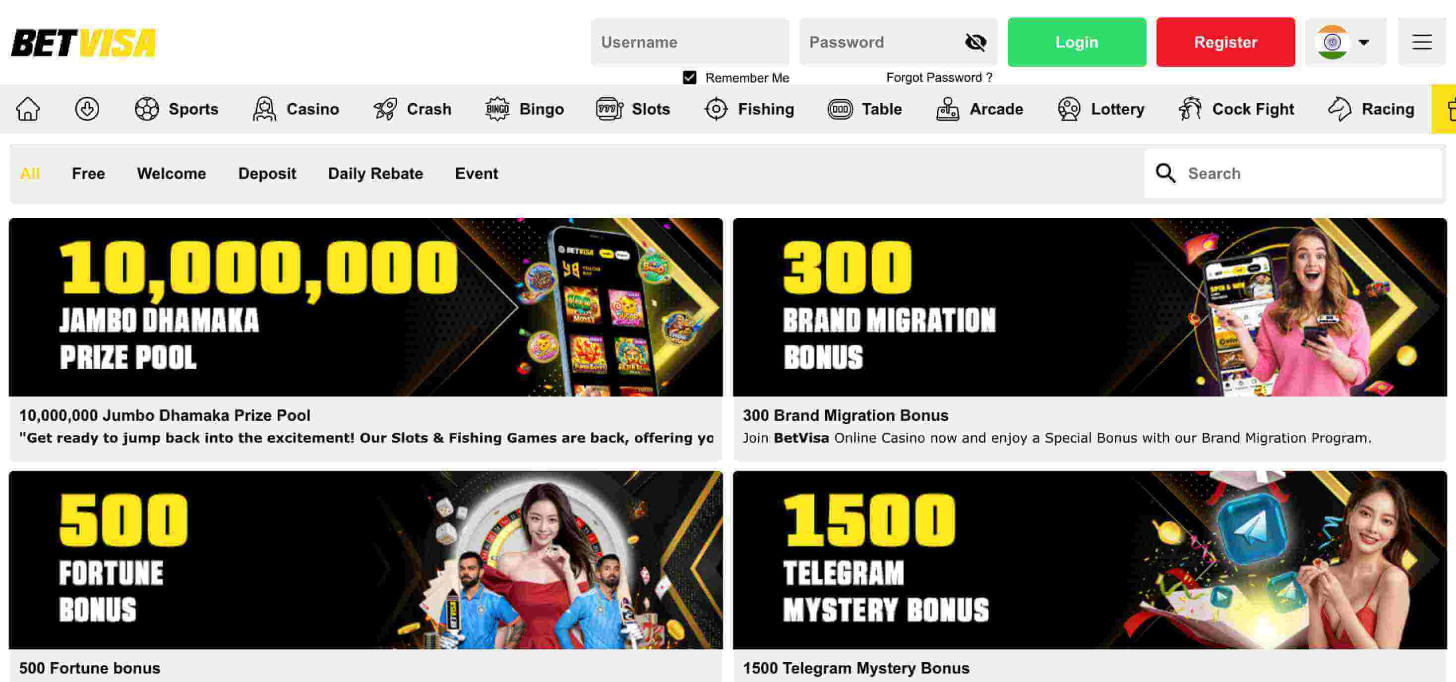 betvisa desktop promotion screenshot