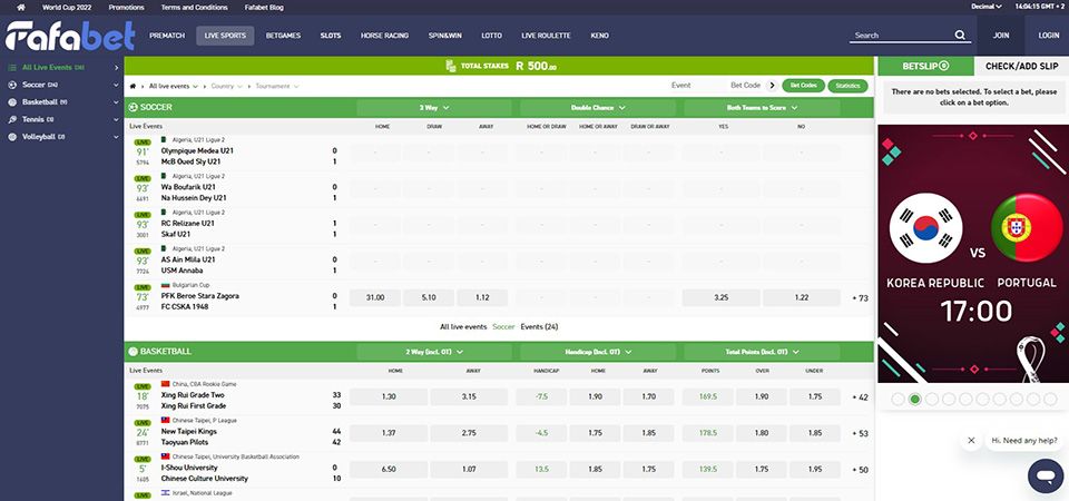Fafabet LIVE betting